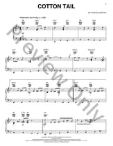 Cotton Tail piano sheet music cover
